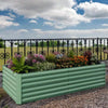 Danolapsi 2-Pack Galvanized Raised Garden Bed,Rectangular Raised Garden Bed,Deep Root Planter Box For Vegetables,Flowers,Herbs-Large Metal Raised Garden Bed Kit Outdoor For Patios,Balconies