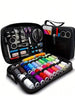 27pcs/100pcs Sewing Kit (Random Color), Travel Sewing Set Includes 24 Colors Thread, Needles, Scissors, Buttons, Tape Measure, Seam Ripper For Minor Repairs, Emergency Mending, DIY Crafts, Portable Travel Sewing Box, Sewing Notions